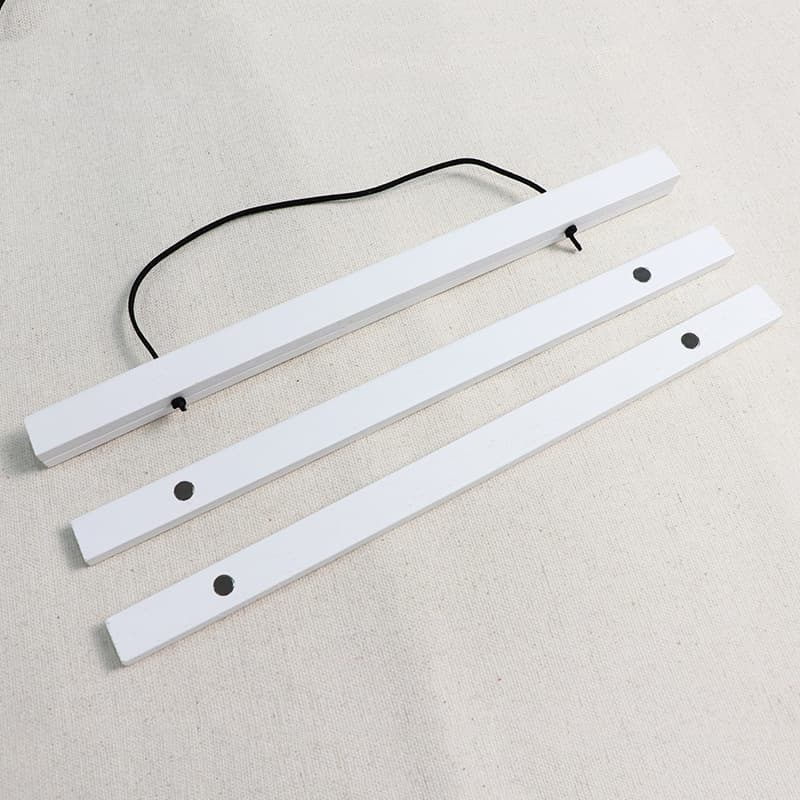 Custom Minimalist White Magnetic Hanging Scroll with 12-Inch Solid Wood Hanging Rod, Print-on-Demand Decorative Oil Painting with Logo