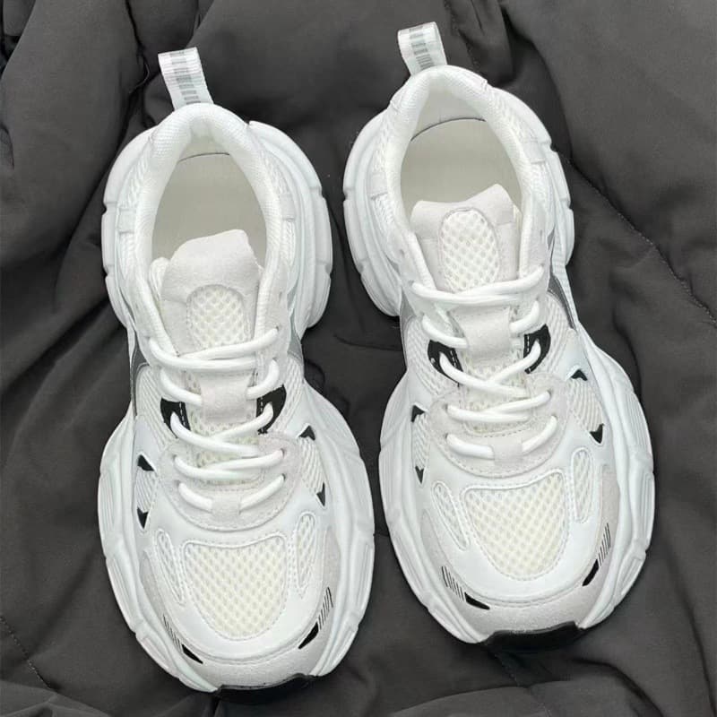 Trendy Dad Sneakers 2024 New Casual Sports Shoes for Women Lightweight Versatile Platform Thick Sole Ins Fashion