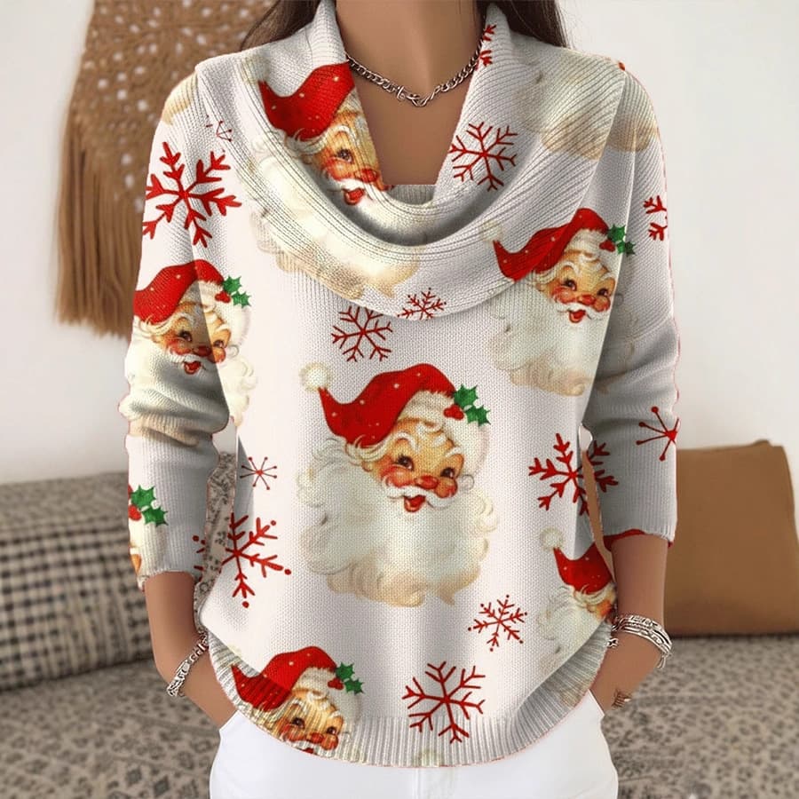 Women's Casual Loose Knit Sweater, Amazon Autumn Winter European and American Hoodie, 2025 Export Women's Fashion Mock Neck