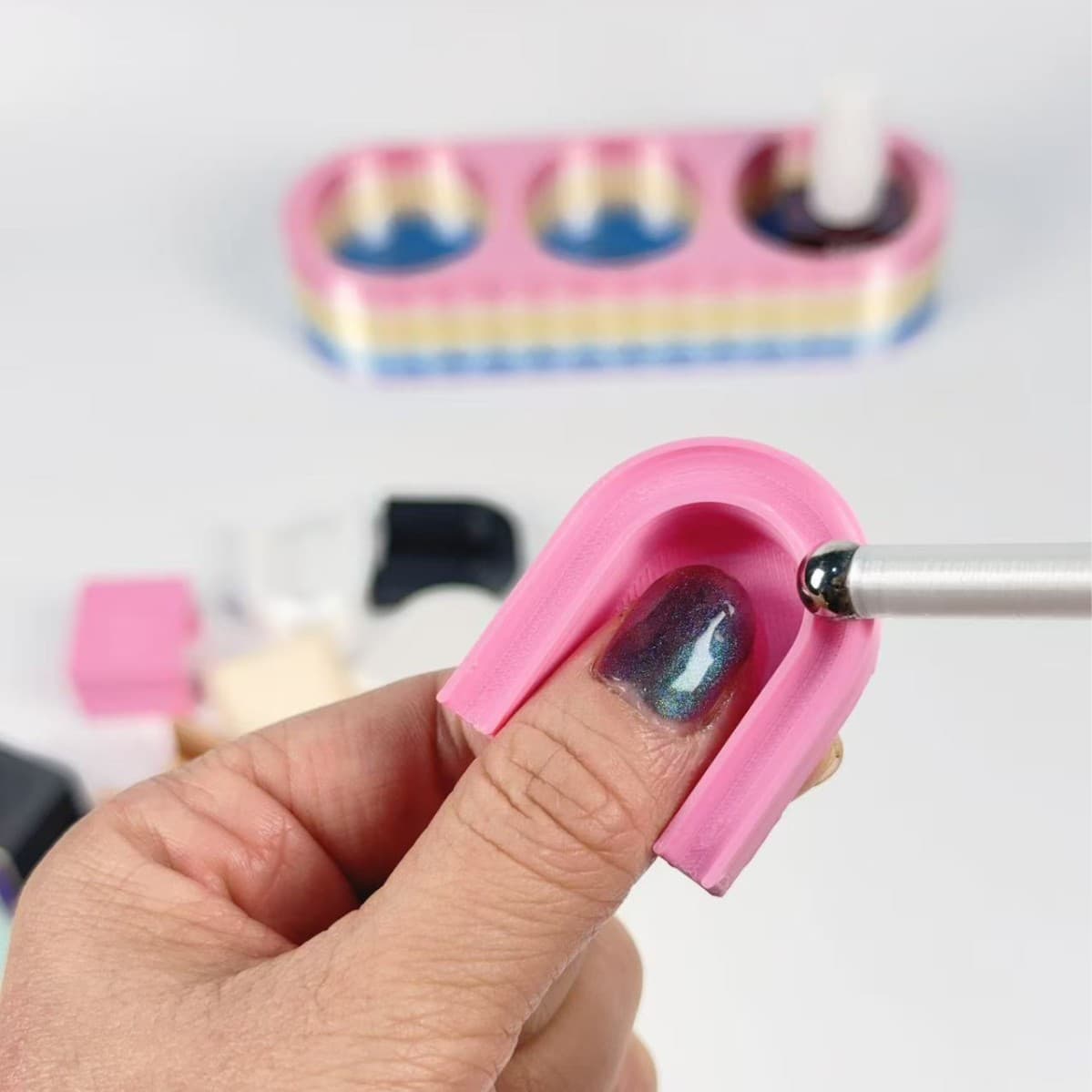 Cross-border Amazon upgraded glass bead cat eye suction tool for manicure, cat eye suction aid, novice cat eye tool