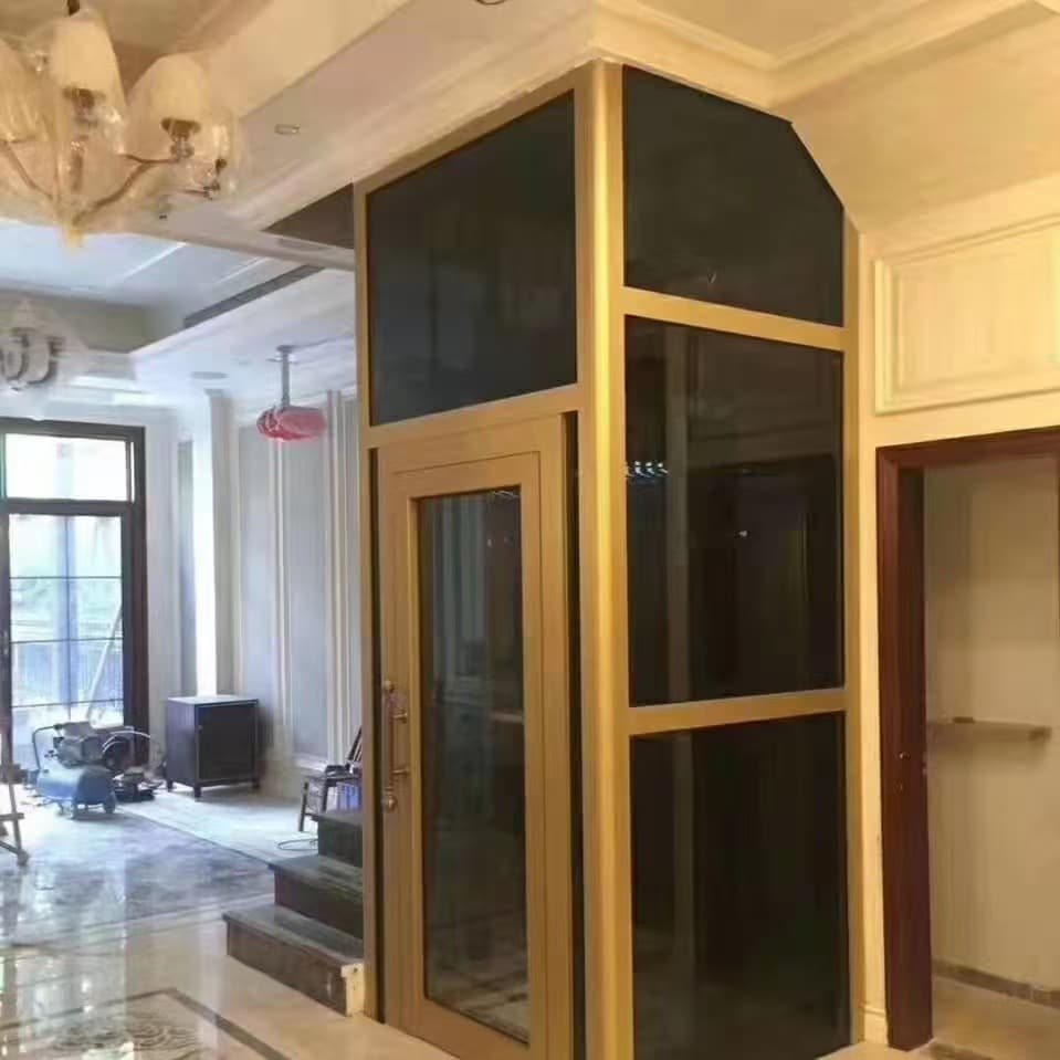 Home elevator, small silent indoor hydraulic pit-less lifting platform, outdoor private sightseeing elevator.