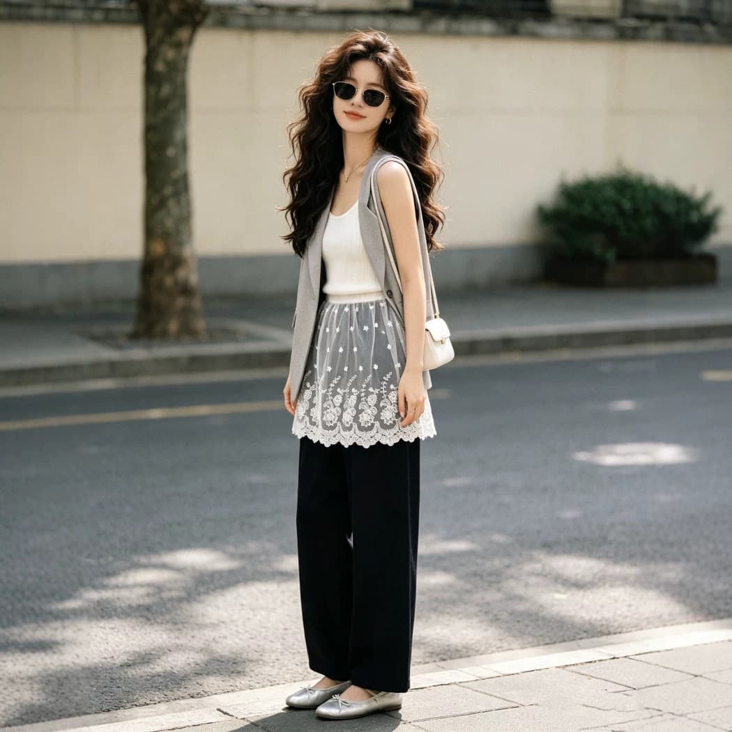 Lace bottoming artifact women's summer new butt curtain layered hem bottoming skirt white skirt lace mini skirt