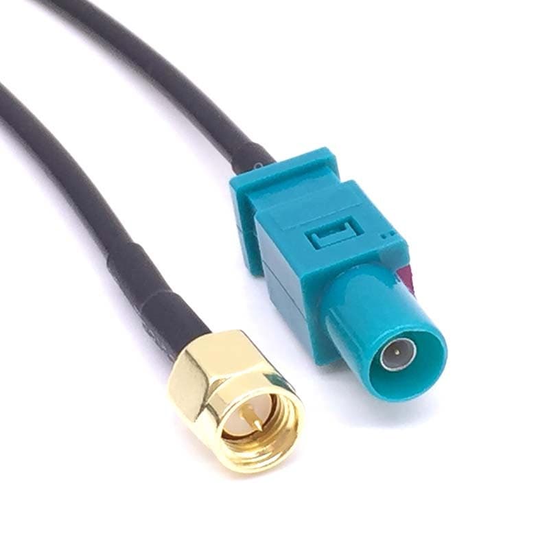 JXRF RF Adapter Cable FAKRA Z-Type Male Long to SMA Male RG174 Cable Vehicle Antenna Extension Wire