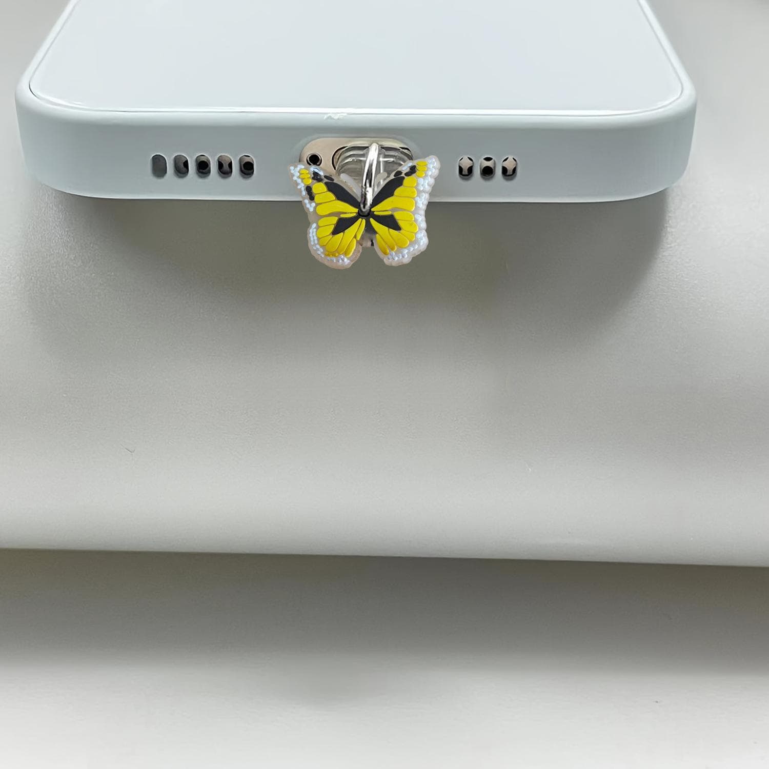 Amazon Fluorescent Butterfly 6 Phone Dust Plug, AliExpress Tail Plug Hanging Ornament, Cross-border Best Seller, Personalized and Fashionable