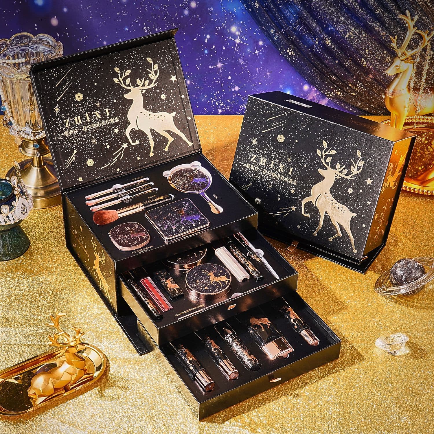 Zhixi Yilu You Ni Starry Tale 21-Piece Makeup Set Valentine's Day Birthday Gift for Girlfriend Wife