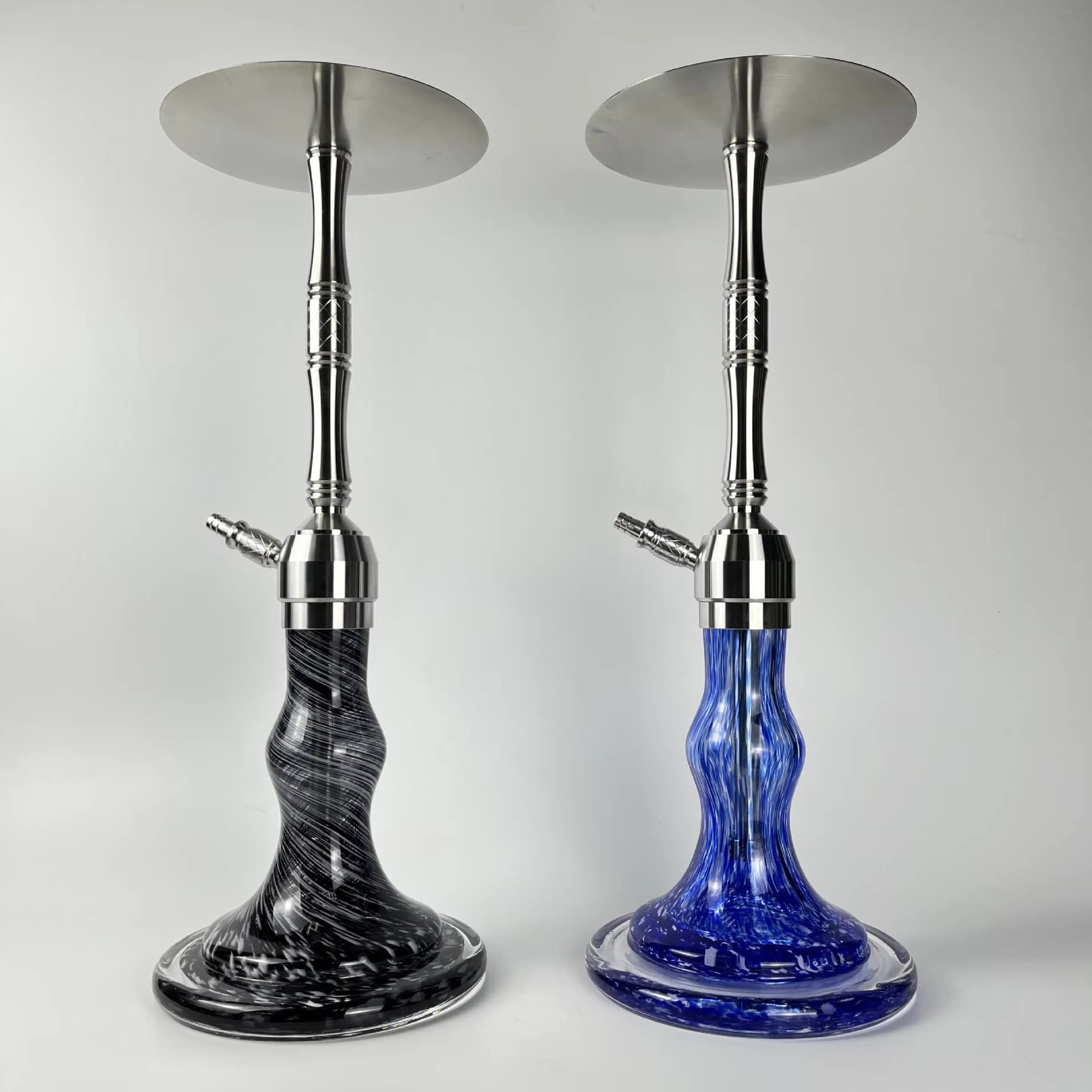 Stainless Steel Hookah Set with Silicone Hose Single Pipe Party Bar Hookah Shisha