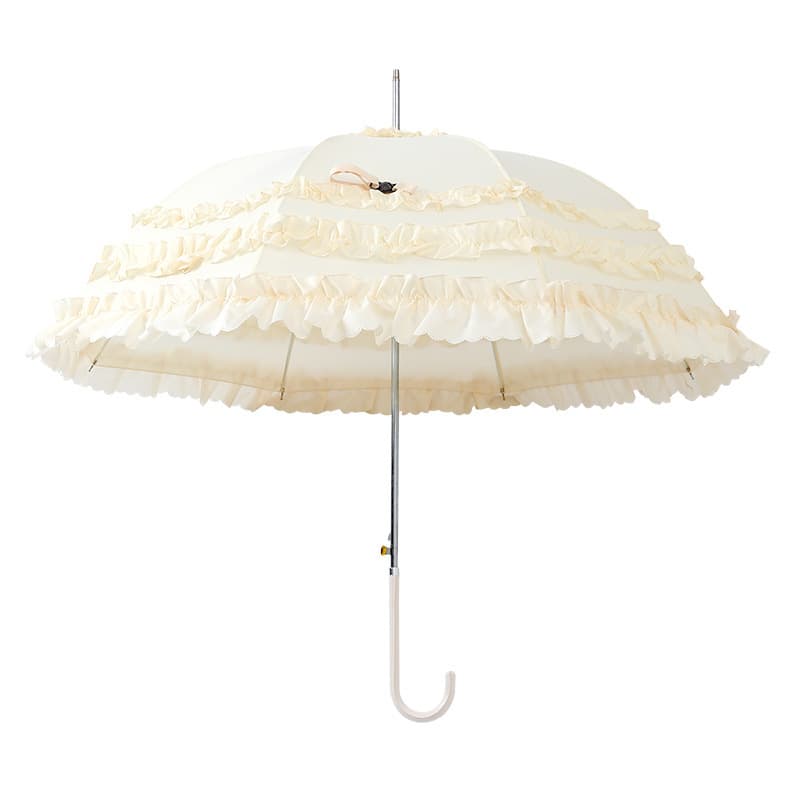 Lolita Lace Parasol Umbrella Rain and Sun Dual-Use Straight Umbrella UV Protection Sunscreen Umbrella Wholesale Stock