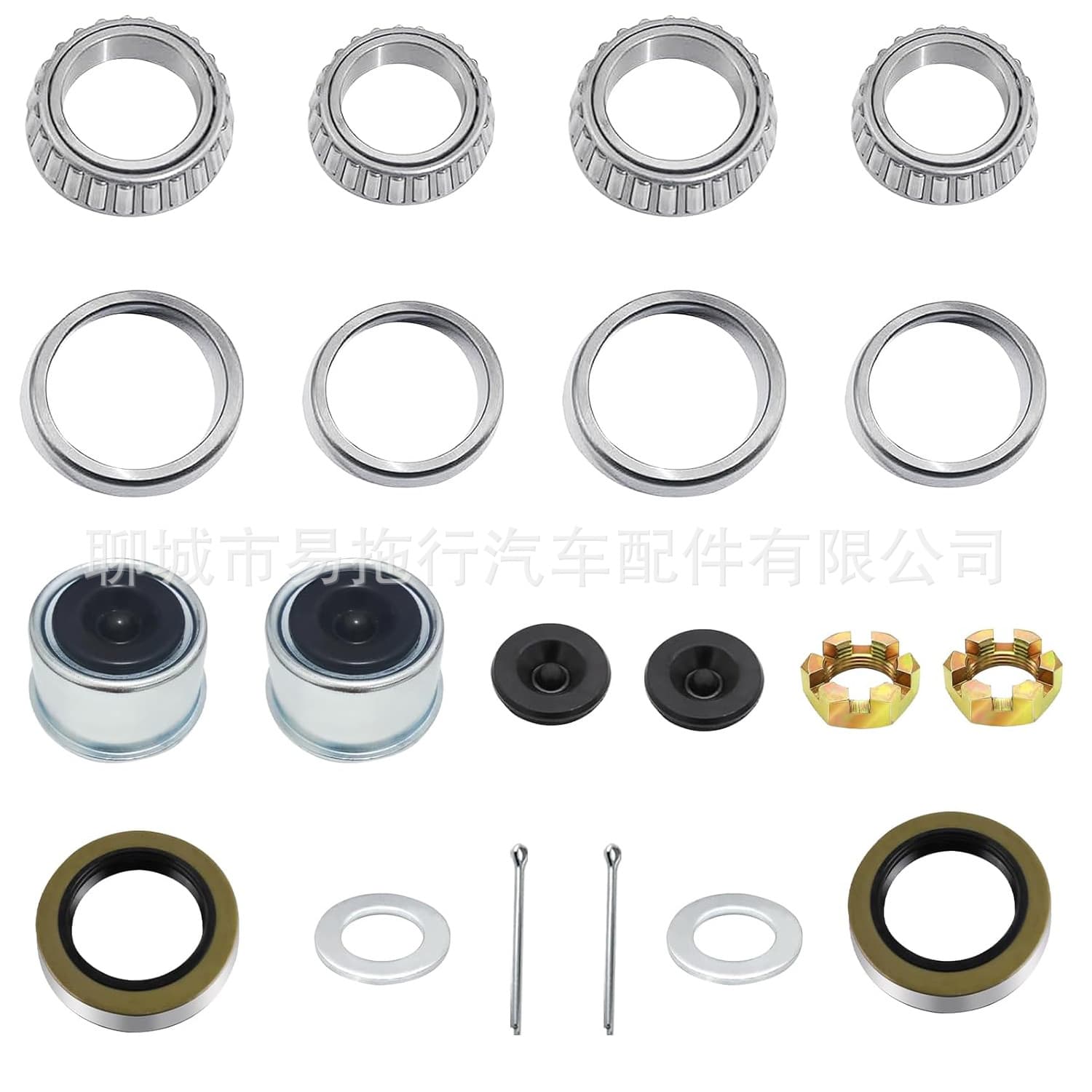 2 sets of 3500 lb marine trailer axle bearing kits L68149/L44649