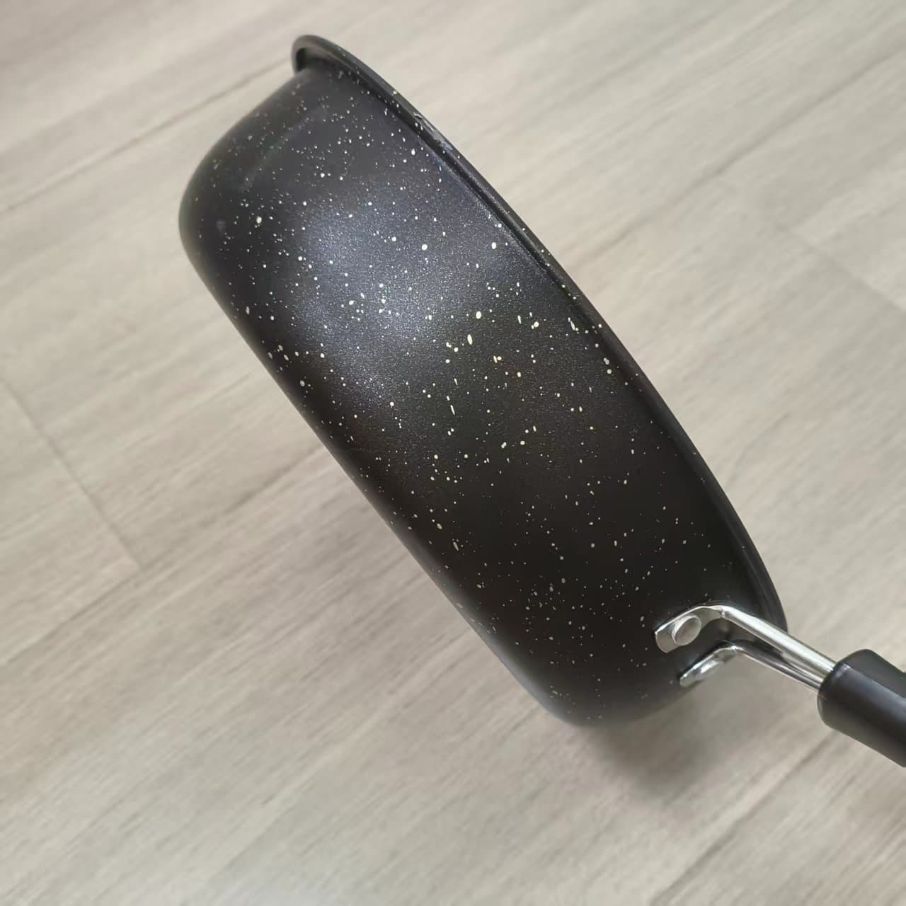 22cm Black Granite Non-Stick Frying Pan, Non-Stick Egg Pan, Low Smoke Home Steak Pan, Non-Stick Skillet