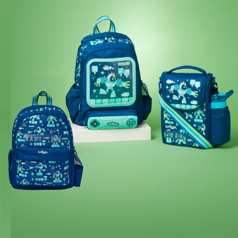 Australian smiggle medium schoolbag primary school student card can backpack lower grade children's backpack ultra-light bag