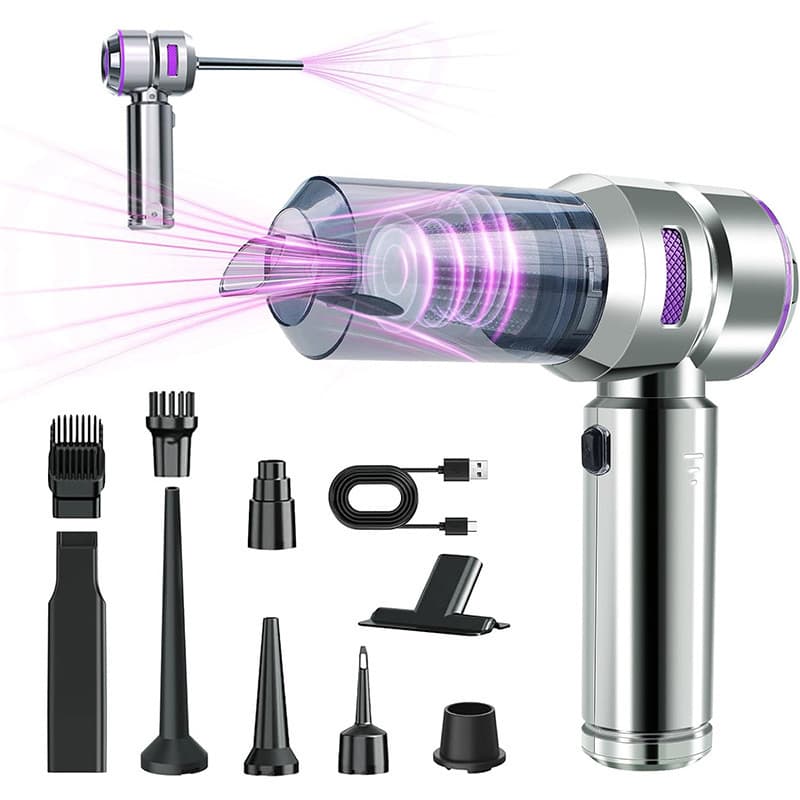Car Vacuum Cleaner Small High Suction Home Car Portable Inflation Dual-Use Handheld Car Blower Dust Collector Wholesale