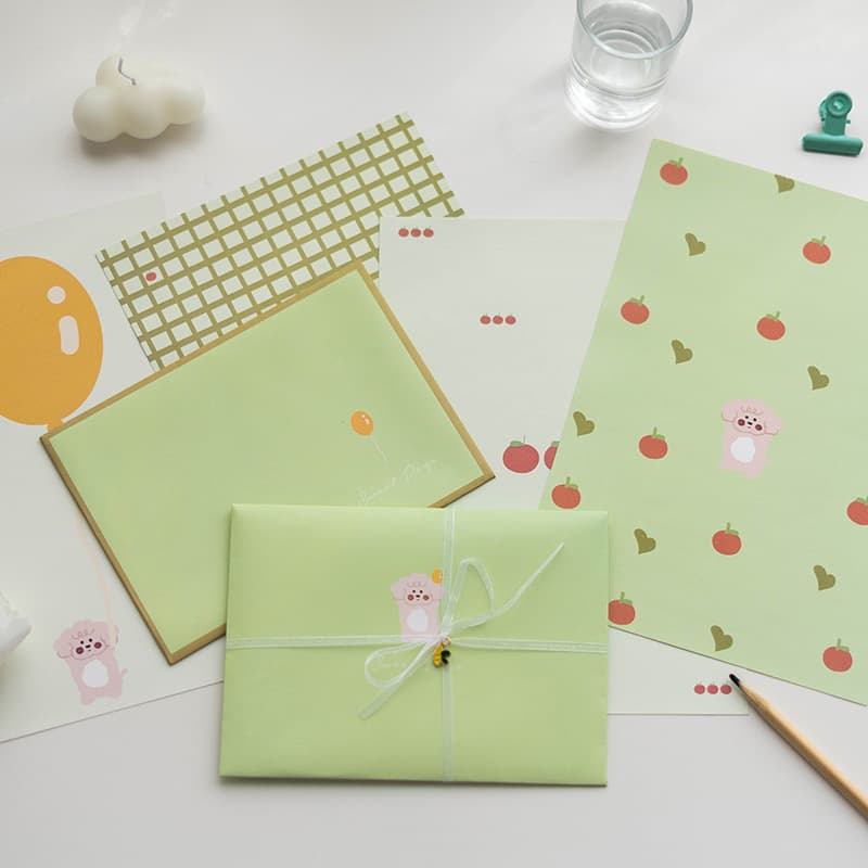 Cute Love Letter Paper and Envelope Set, Valentine's Day Confession, Growth Gift, Birthday Letter, Proposal Romantic Gift
