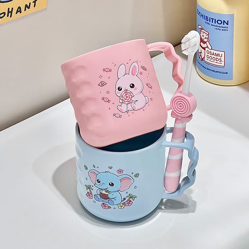 Kids Toothbrush Cup Cute Mouthwash Cup for Girls Baby Washing Cup Cartoon Adorable Home Toothbrush Cup