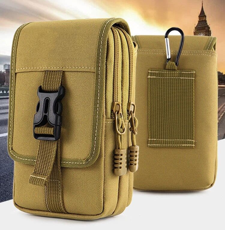 New 7-inch Multi-pocket Wearable Phone Pouch Durable Construction Site Belt Phone Bag Wholesale
