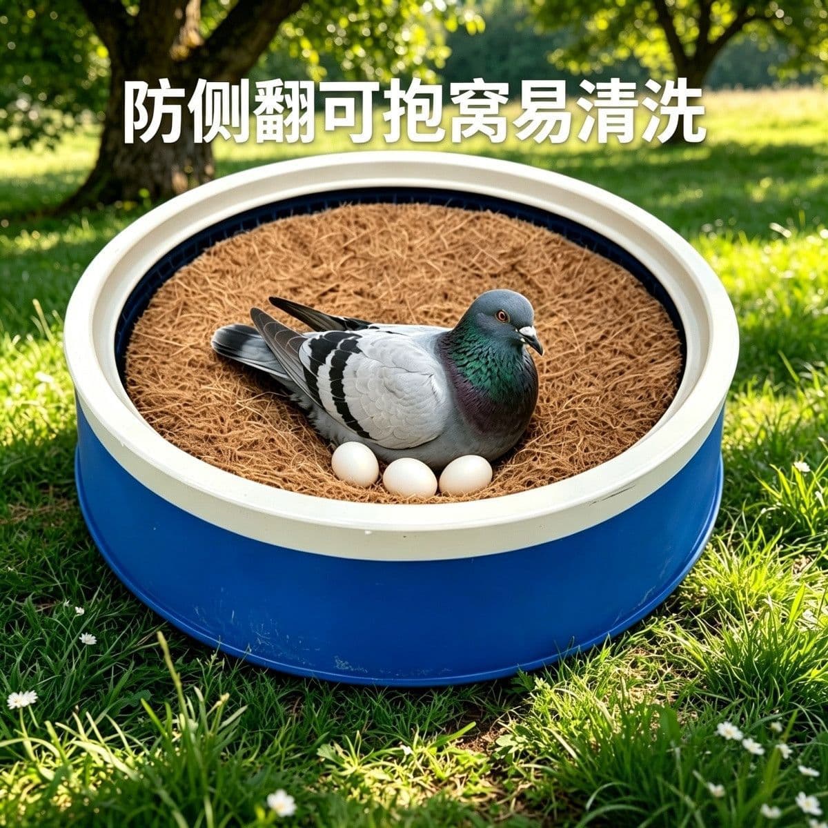 Pigeon Supplies and Equipment: Plastic Round Perforated Nest Box for Hatching Eggs, Plastic Egg Tray