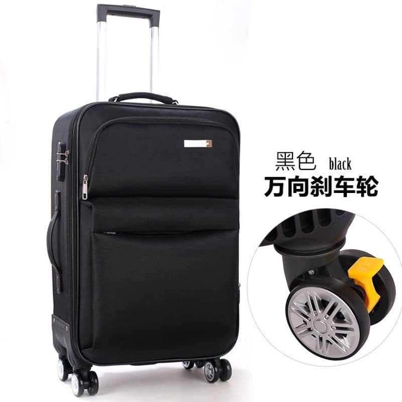 Oxford Cloth Travel Suitcase with Universal Wheels, Trolley Case for Men and Women, Student Luggage, Password Lock Suitcase 20inch 24inch 26inch Cloth Suitcase
