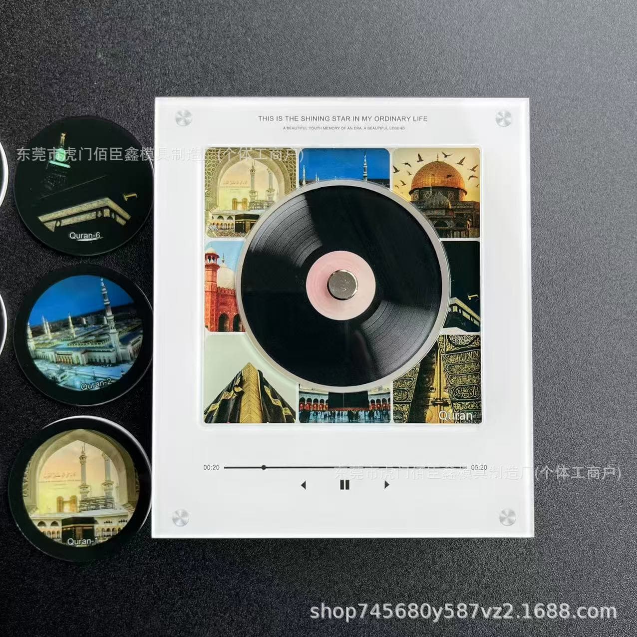Rotating luminous NFC new 128 music box refrigerator magnet Customized Music Fridge Magnet