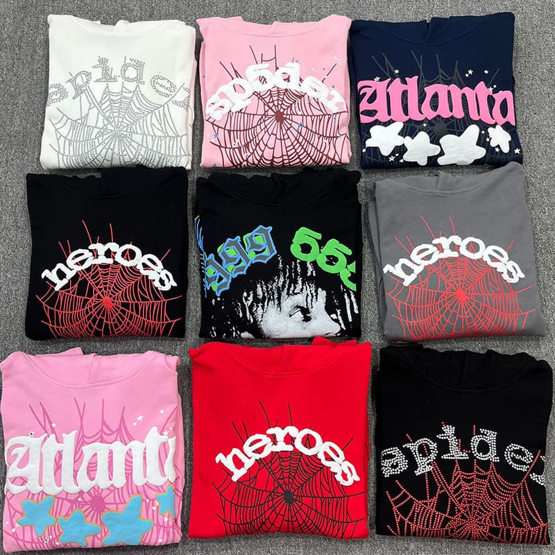 Mechao SP5DER Spider Web Hoodie Young Thug Same Style Unisex Trendy Pullover Hoodie 2024