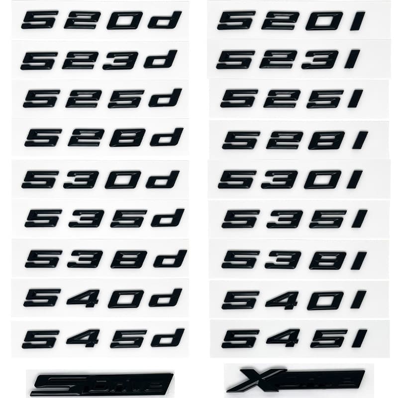 Suitable for BMW 5 Series rear labeling 520i525d modified 528i530Li digital displacement 535Le letter label