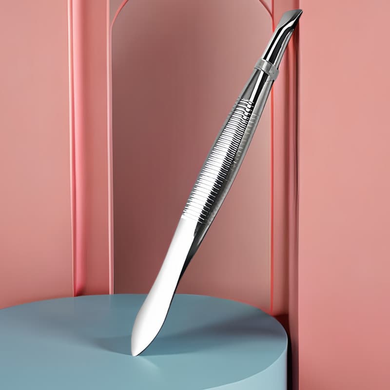 Stainless steel eyebrow tweezers, flat and angled, eyebrow trimming tweezers, makeup tools, eyebrow plucking tweezers, cosmetic tools