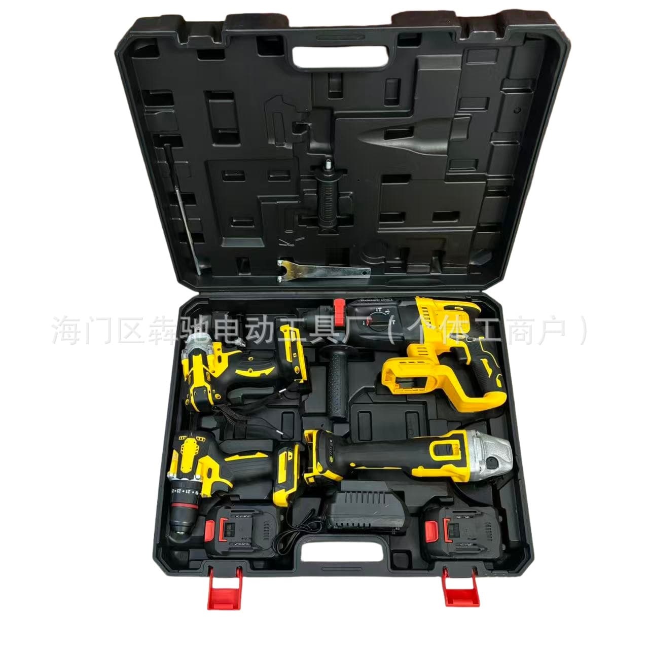 Foreign Trade Brushless Electric Tool Four-Piece Set, High-Quality Outdoor Construction Cordless Lithium Tool Two-Piece/Multi-Piece Set