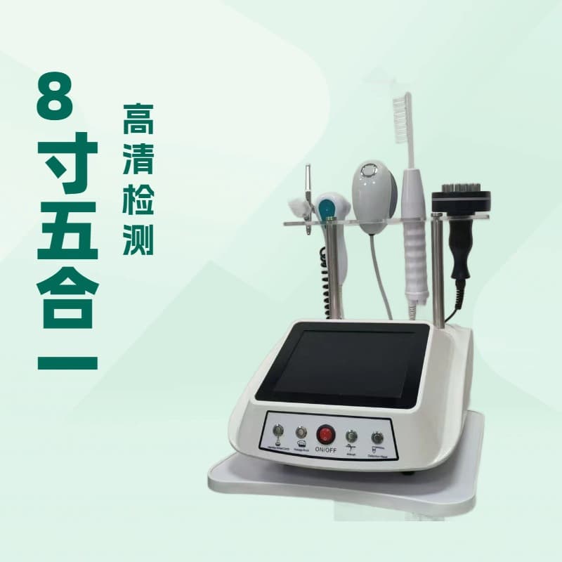 Foreign Trade Hot-Selling 8-Inch Five-in-One Detection and Therapy Device Multifunctional Scalp Care Hair Growth and Follicle Analyzer