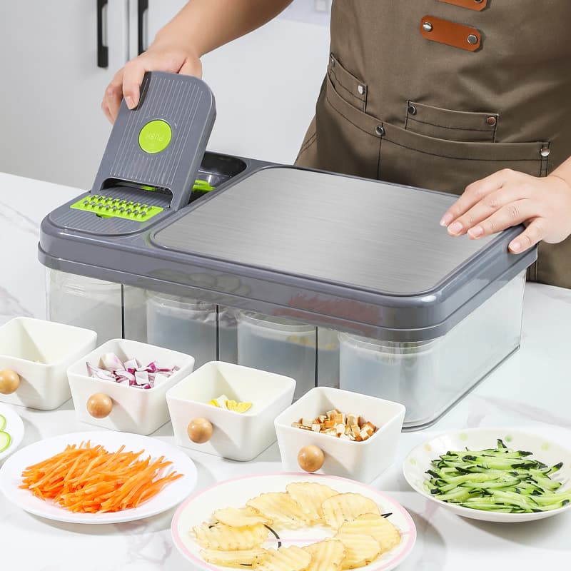 New Smart Multifunctional Vegetable Chopper with Hand Guard, Home Shredder, Slicer, Grater, Wholesale