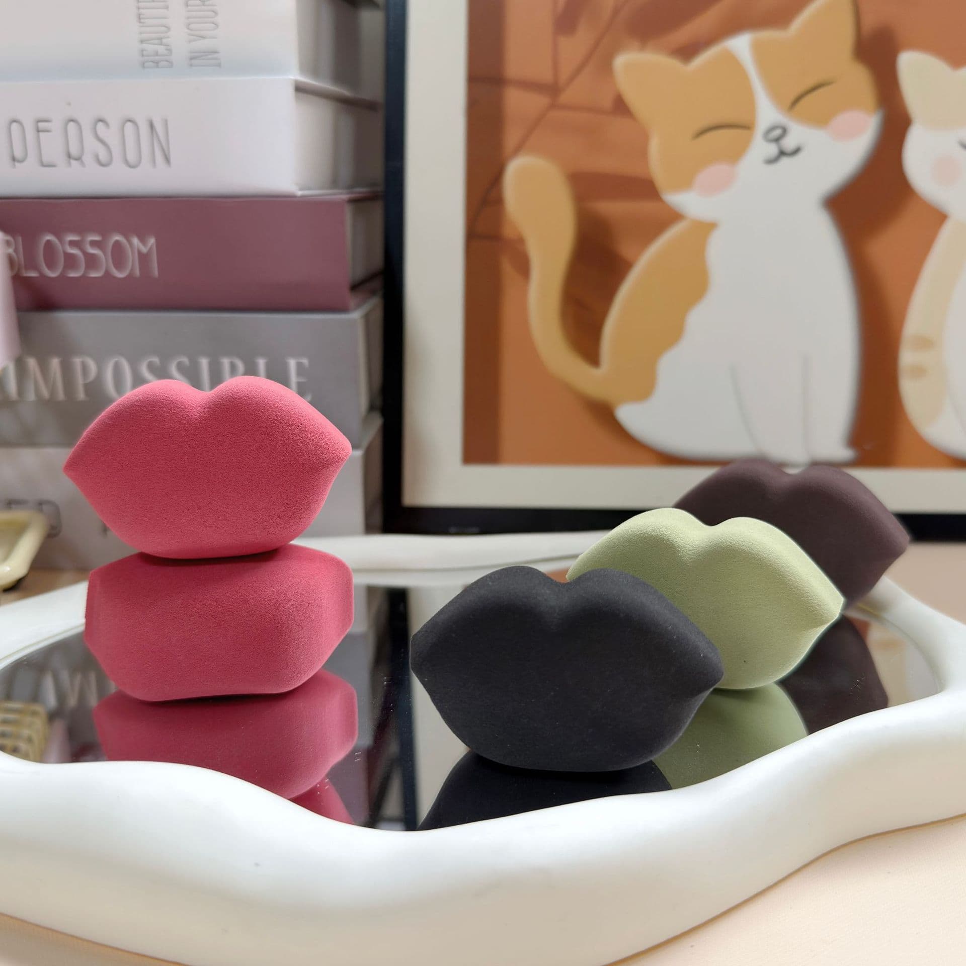 Lipstick, powder puff, lipstick pen, beauty egg, makeup puff, air cushion, non-eating powder, liquid foundation, sponge, beauty egg
