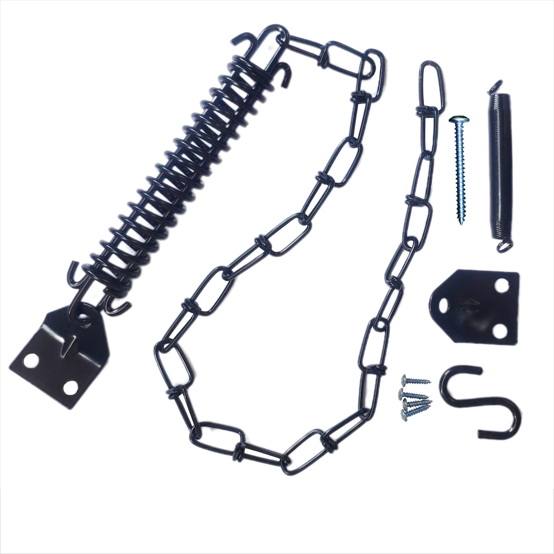 Door lock black zinc zipper - manufacturer selling anti-theft door latch chain, fancy link chain, wind chain, triangular type