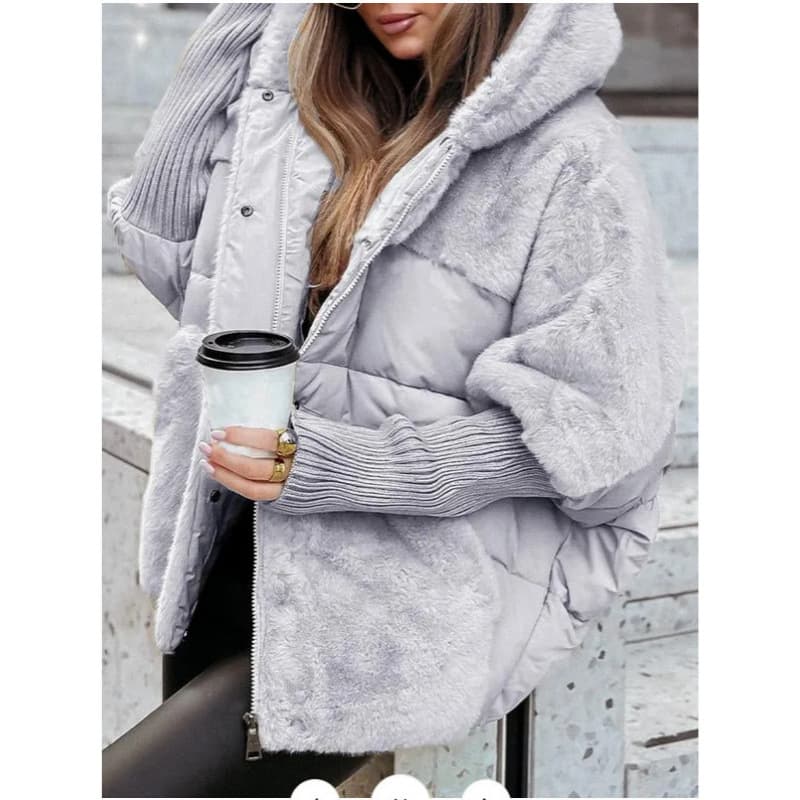2024 Cross-Border European and American Amazon TEMU Hot-Selling Autumn/Winter Women's Loose New Patchwork Cotton Jacket