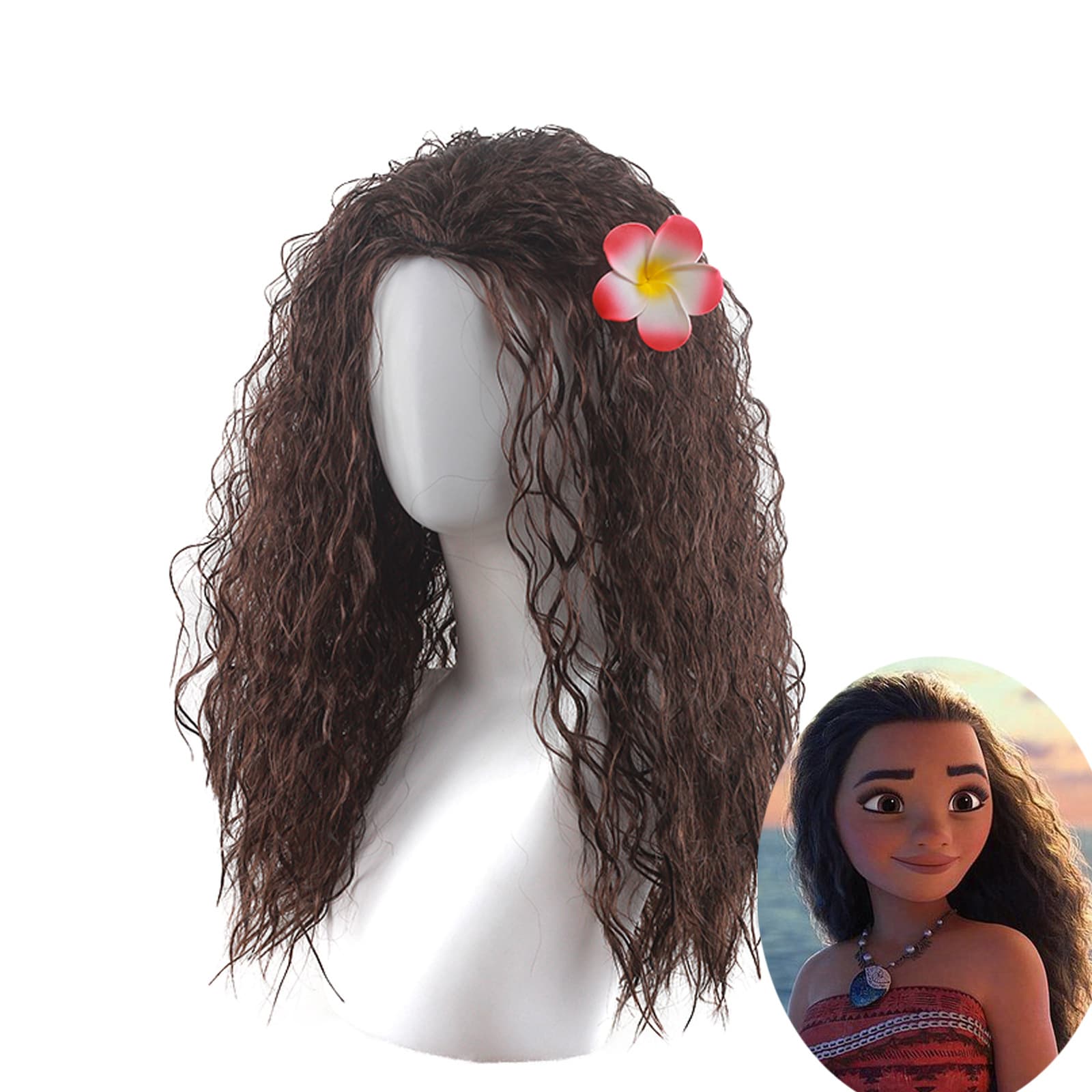 Foreign trade hot model Moana Moana wig Princess Moana wig same style cosplay wig