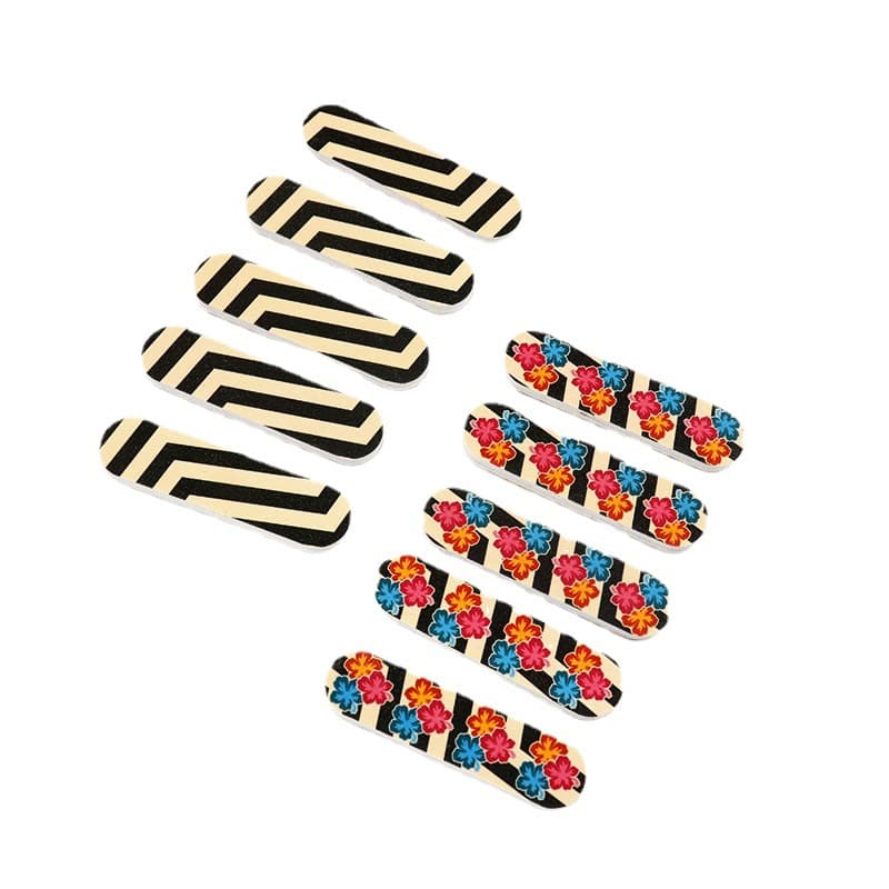 Factory wholesale nail tools manicure polishing nail file color printing mini sponge nail file strip