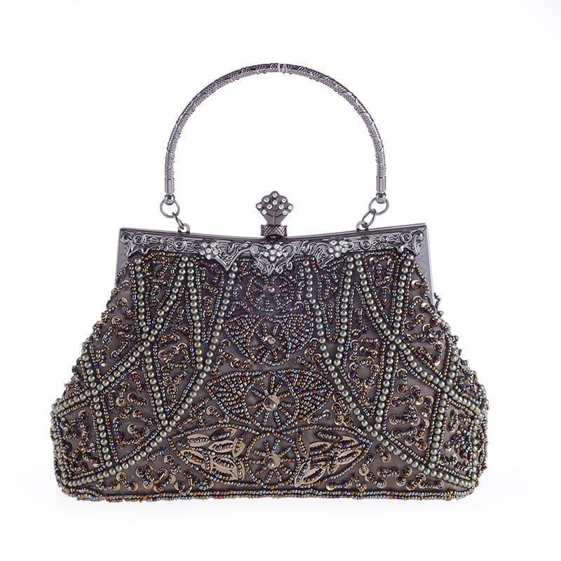 Vintage Heavy Beaded Embroidered Evening Bag Handbag for Banquet Classic Qipao Match Bride Bag Bridesmaid Bag 1203