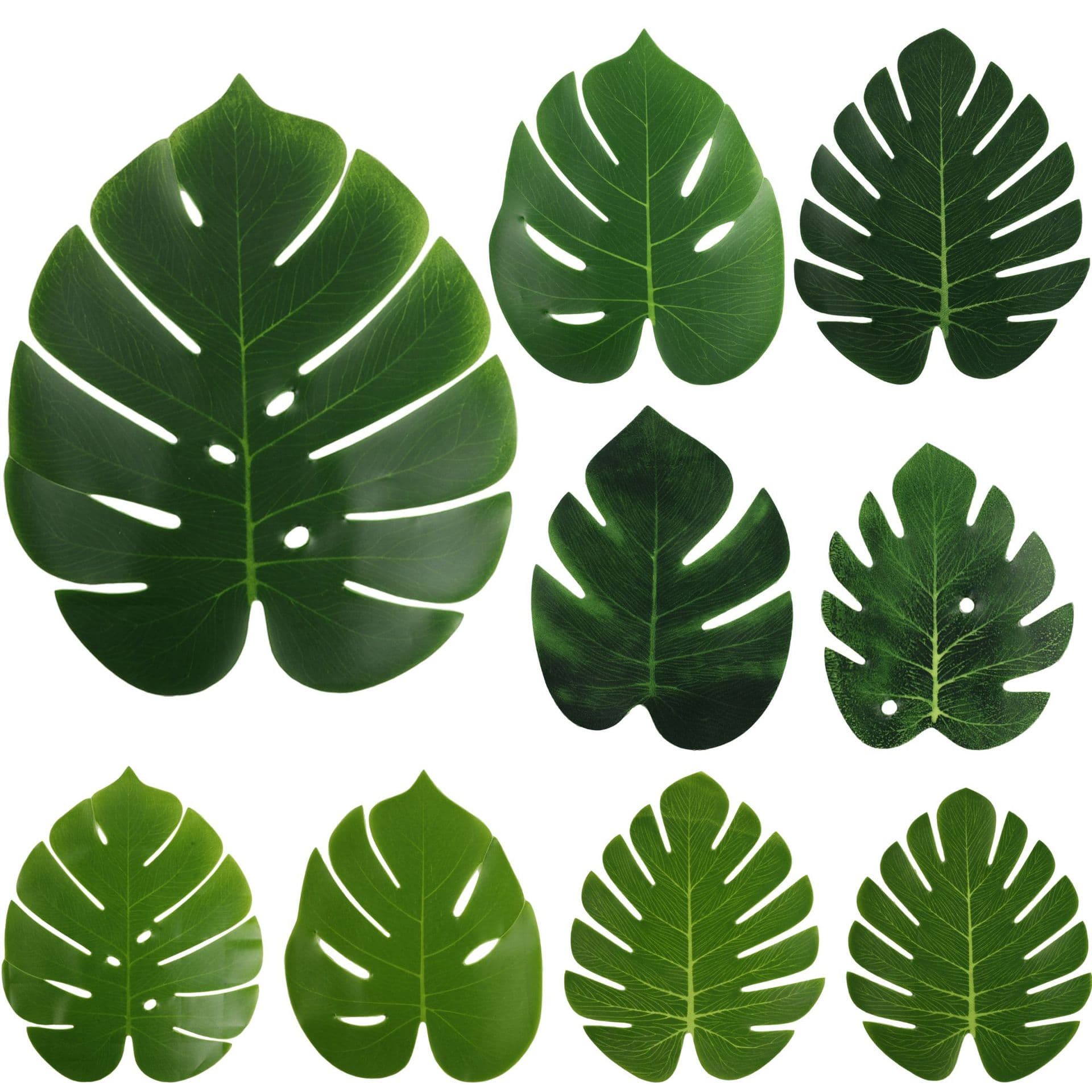 Artificial Monstera Leaves, Faux Plant Leaves for Table Centerpiece, Fruit Basket, Home Decoration, DIY Artificial Flower Wholesale