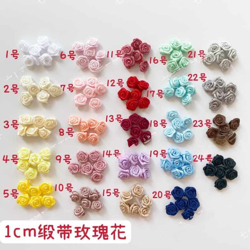Ribbon Rose Six-Point Small Cloth Doll Clothing Decoration Hair Accessory Cotton Doll Handmade Supplies