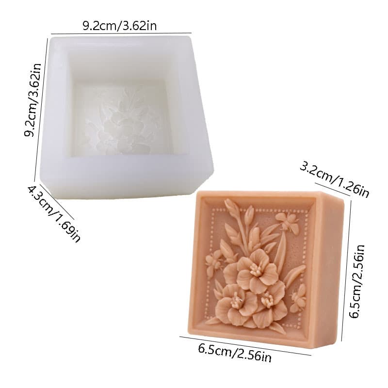 Handmade Soap Silicone Mold, Soap Mold, Candle Mold, Ice Sculpture Mold, Baking Cake Silicone Mold, December Flower