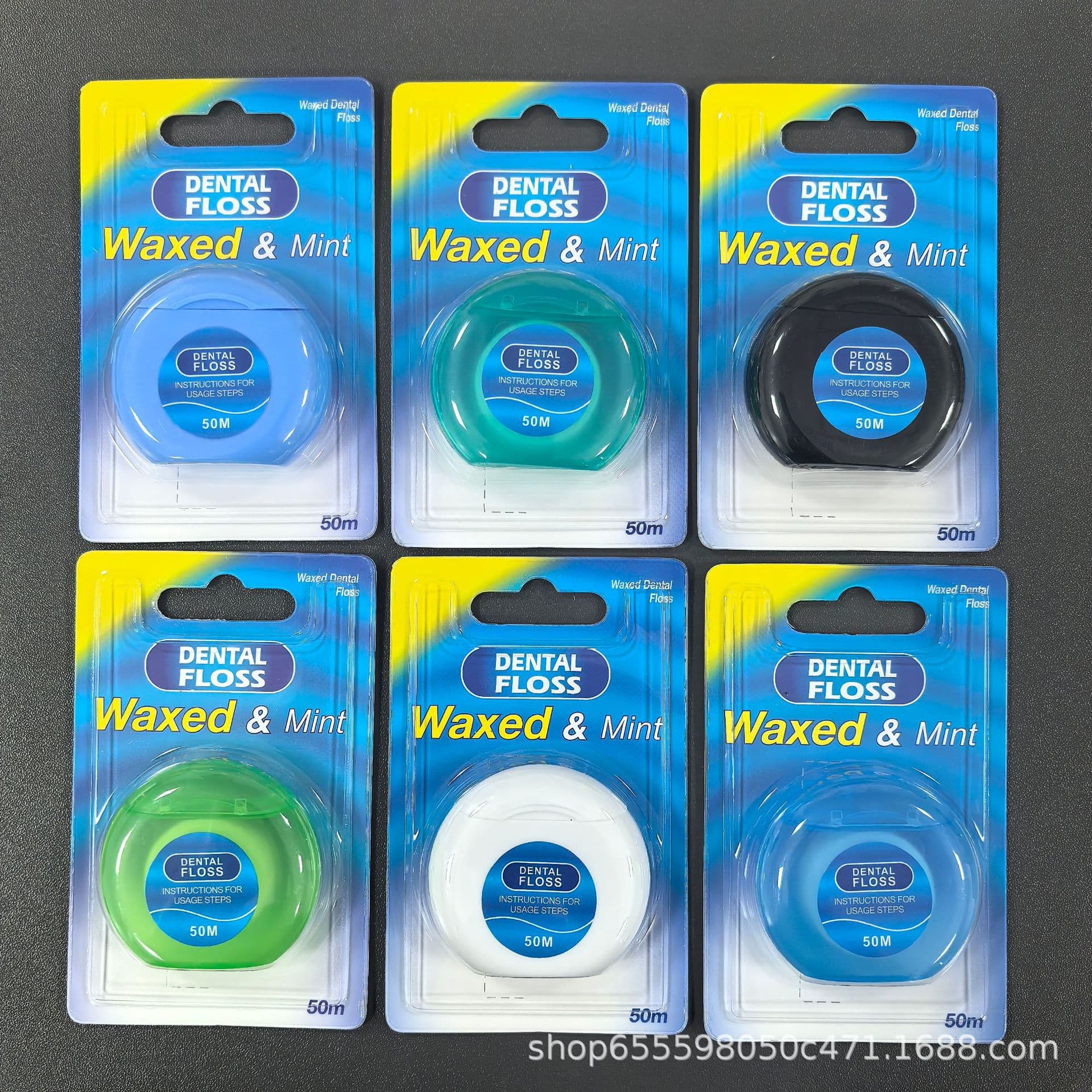 50 meters nylon dental floss, mint, 630D dental floss, dental floss, wax, dental gifts, dental floss care