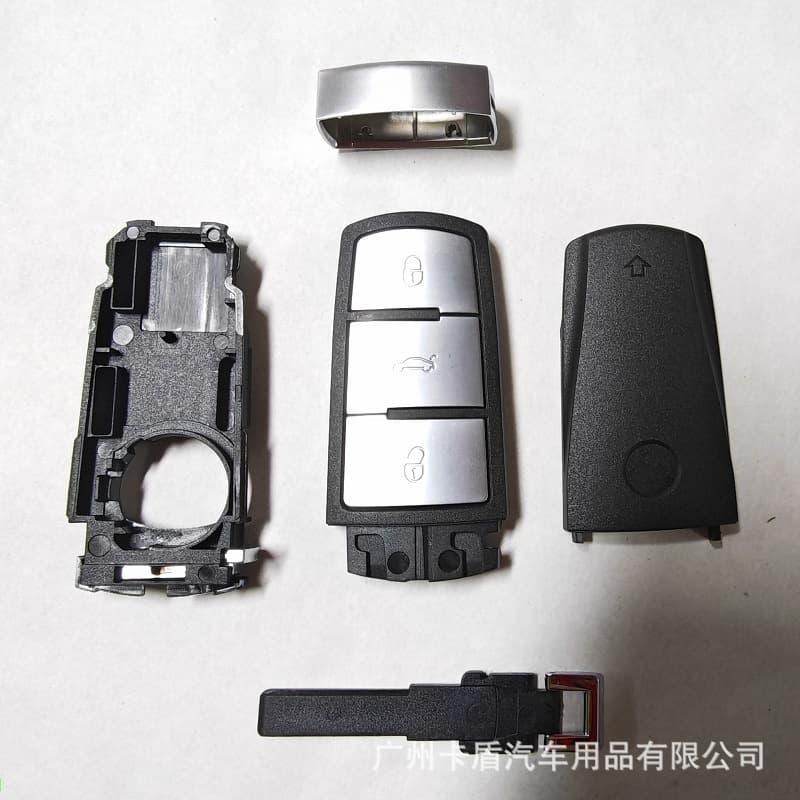 Replacement Smart Remote Car Key Shell for 3-Button Volkswagen Magotan, Dedicated CC Original Key Shell