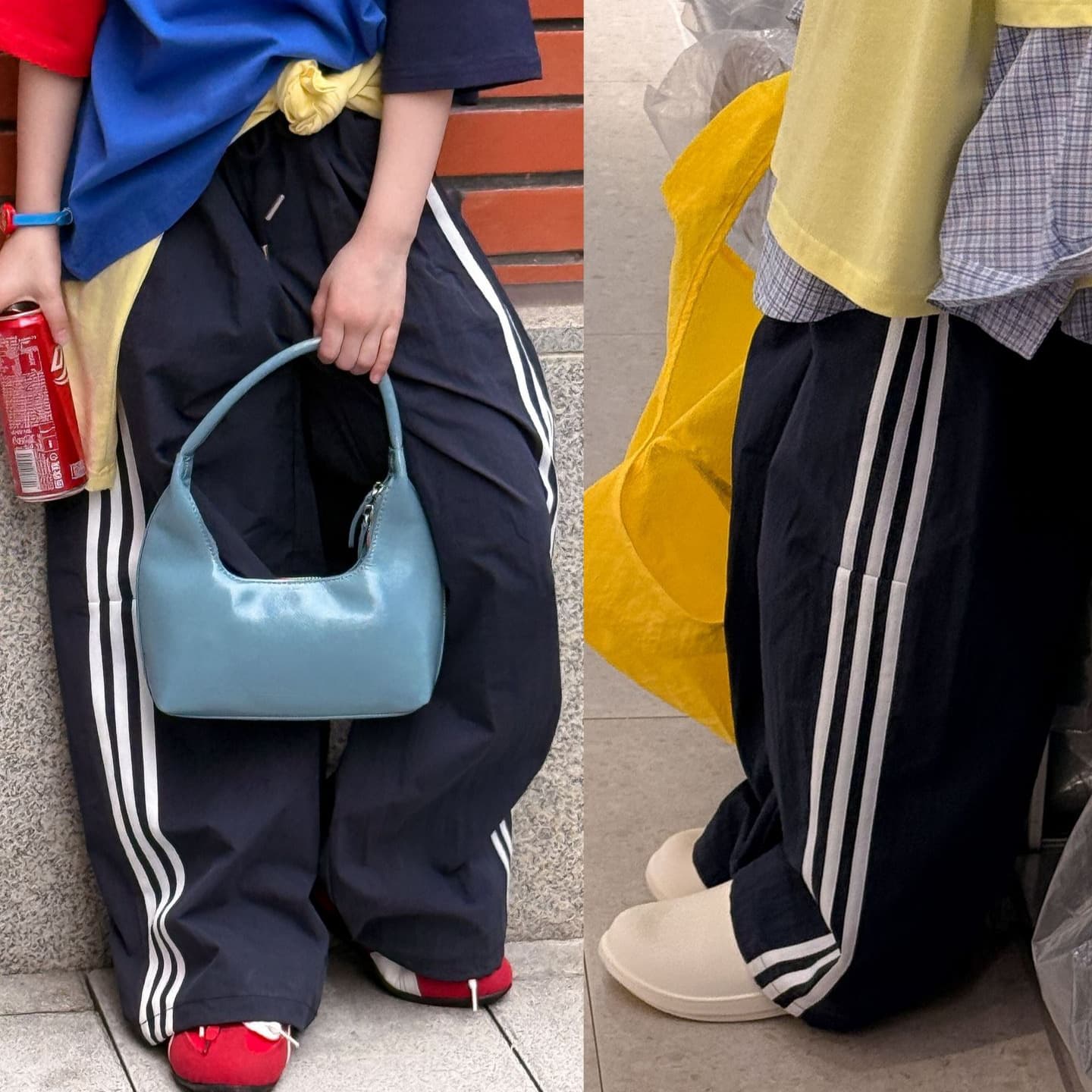TCkids Spring/Summer American Street Style Three-Stripe Quick-Dry Straight-Leg Loose Athletic Casual Pants