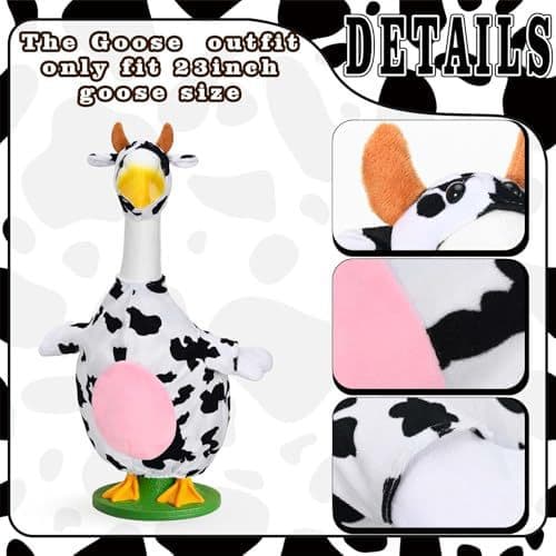 Cross-border Amazon 23-inch Cow Goose Costume Porch Goose Decoration Indoor Ornament Large Goose Clothing Props