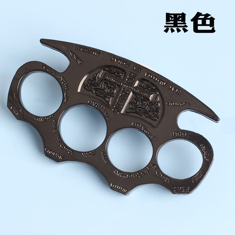 Thickened Four-Finger Knuckle Duster Zinc Alloy Ring Self-Defense Legal Weapon Iron Fist Knuckle Ring Window Breaker