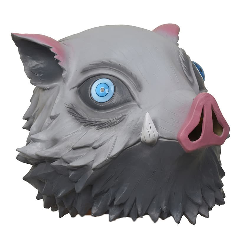 Demon Slayer Inosuke Hashibira Boar Head Mask Anime Headgear Cosplay Costume Direct Sale Latex Head Mask
