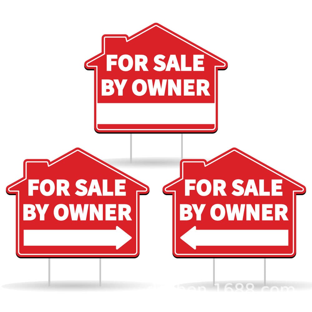 [In-stock Wholesale] Real Estate Open House Lawn Signs Hollow Plastic Material Property Sales Directional Signs