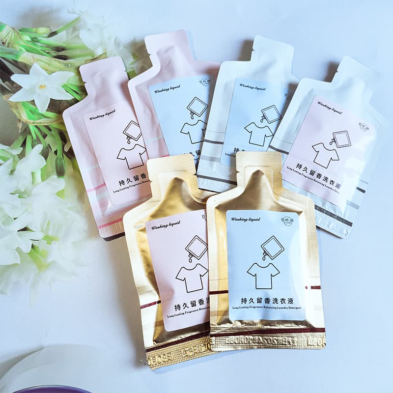 Small Pouch Disposable Laundry Detergent for Hotel, Guesthouse, B&B, and Apartment Rooms, Factory Custom Wholesale