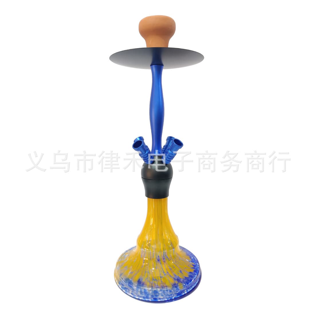 Factory Wholesale Hookah Set Aluminum Four-Hose Hookah Colorful Pattern Glass Bottle HOOKAH