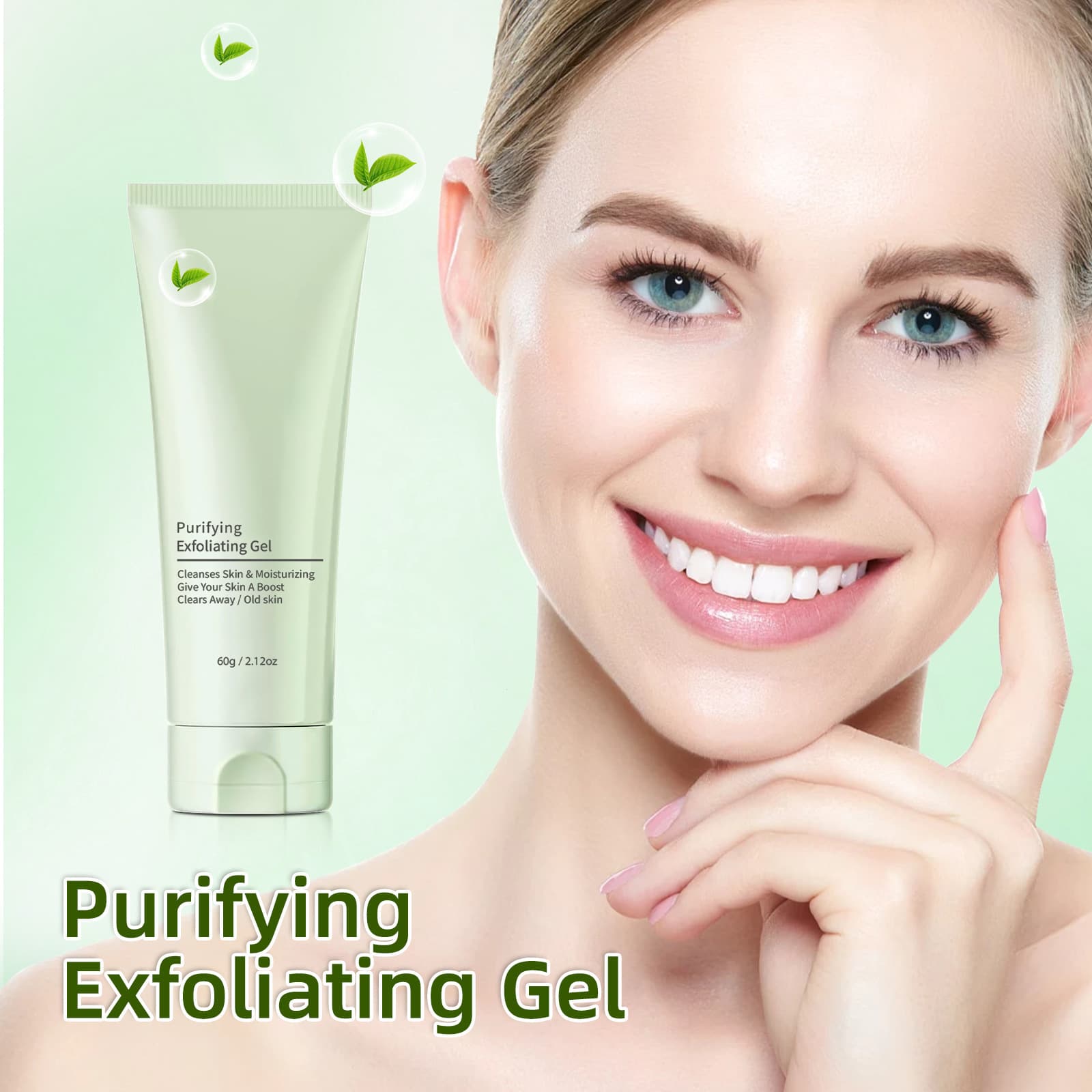 Cross-border Custom Exfoliating Gel, Removes Dead Skin, Deep Cleanses Pores, Facial Skin Scrub, Refreshing, Moisturizing