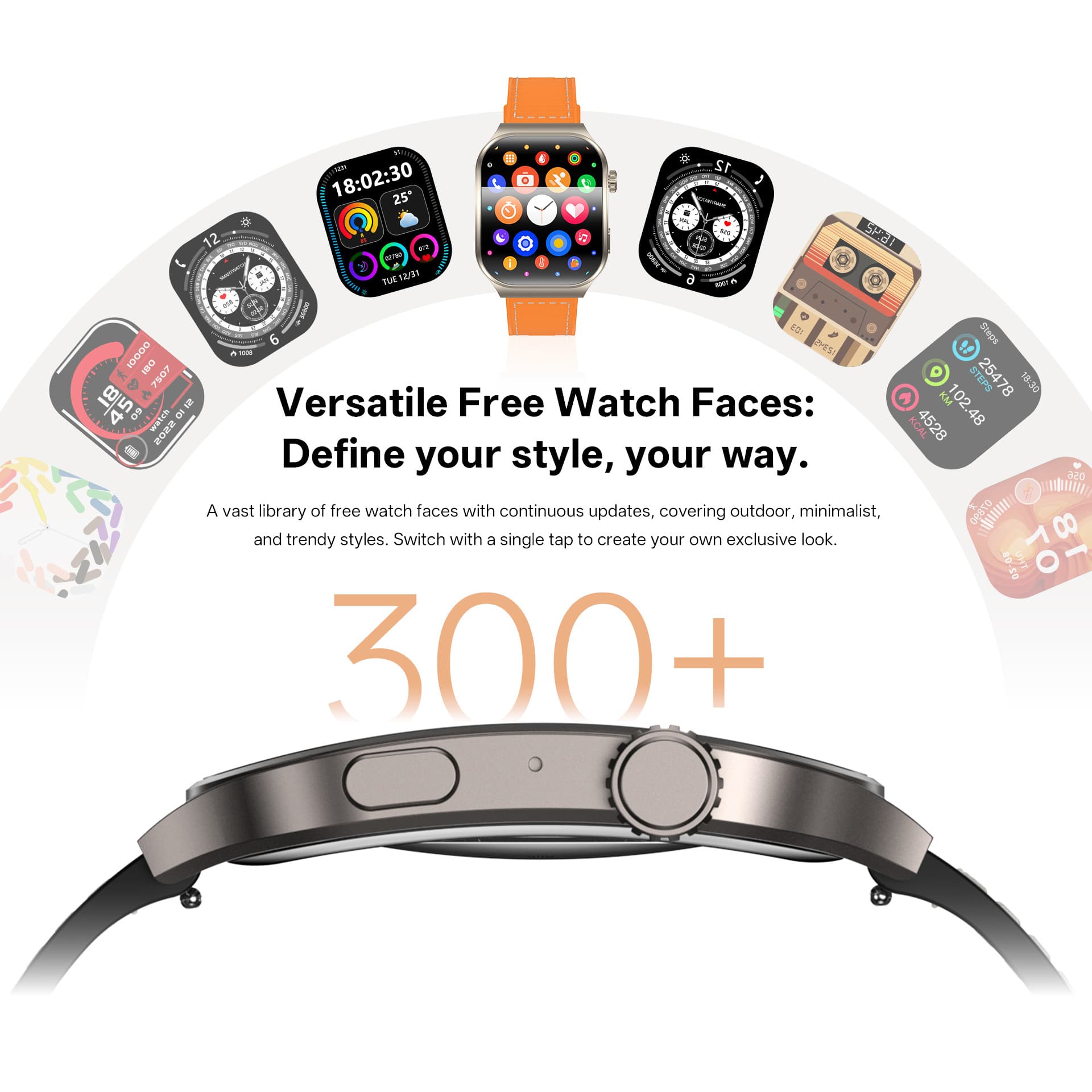 Smart Watch Watch4 HD 2.01 Curved Screen Bluetooth Call Heart Rate Blood Oxygen Monitor C49Pro Watch