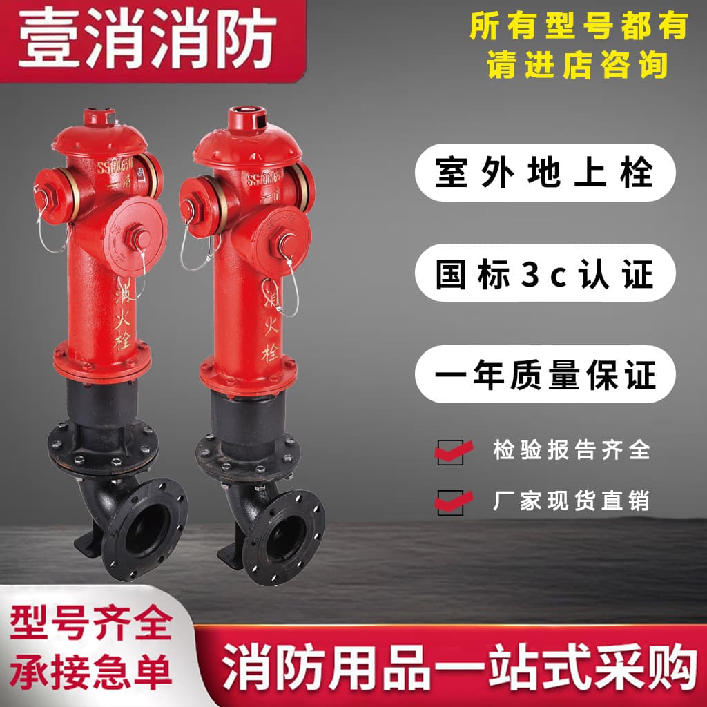 Factory Direct Supply Outdoor Aboveground Fire Hydrant SS100/65-1.6, National Standard