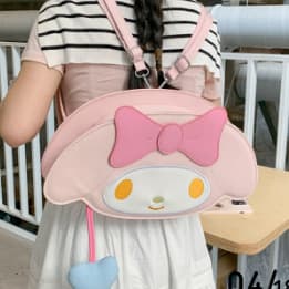 Cartoon Fun Mini Bag 2025 New Sweet Cool Women's Shoulder Bag Purple Monster PU Chain Crossbody Bag