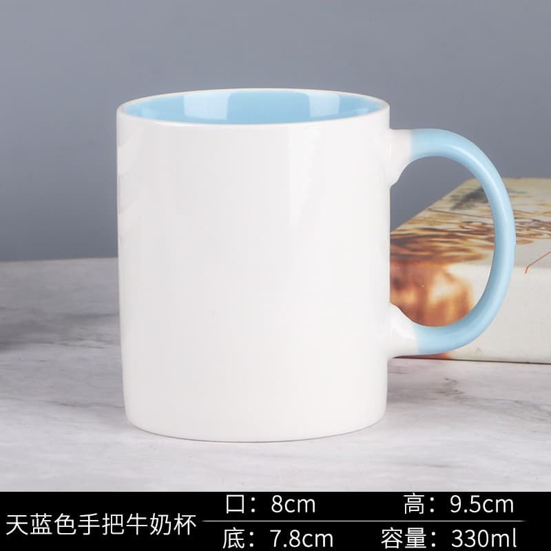 Custom Logo Ceramic Coffee Mug Water Cup Solid Color Coffee Cup Gift Mug Customization for Export